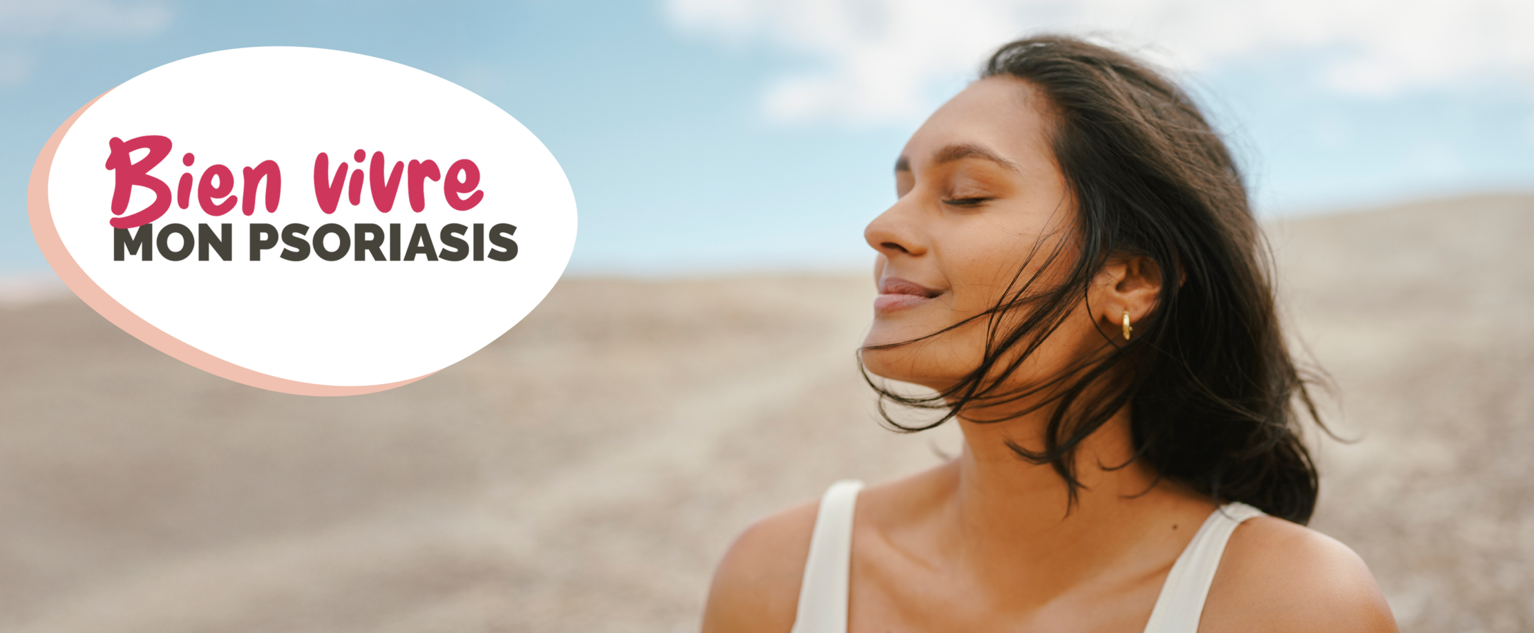 Bien vivre mon psoriasis - femme à la plage